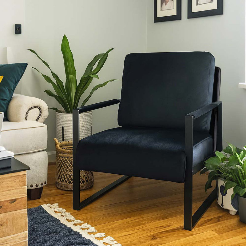 Fauteuil d'appoint Mid-Century, Noir, noir, noir, noir