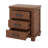 Rustic Three Drawer Reclaimed Solid Wood Farmhouse Nightstand Set Of Two