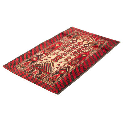 One-of-a-Kind 3'5" X 5'7" New Age Wool Area Rug in