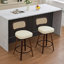 Ensemble de 2 tabourets de bar pivotants rembourrés-804439974-804439972