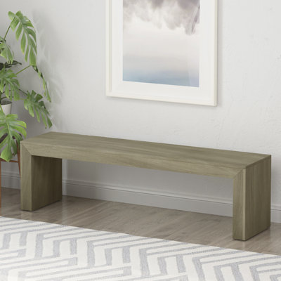 Banc en bois gris + taupe, style, largeur 15, hauteur 18, multi-usage, style facile à assembler pour manger, et simple