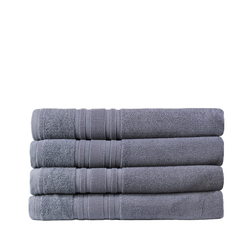 100% Cotton Plush Bath Towel, Anthracite Gray
