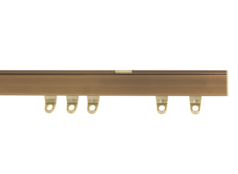 Minne Aluminium Curtain Track/Rail, Antique Brass, 400cm W
