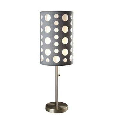 30"H GREY/WHITE RETRO TABLE LAMP