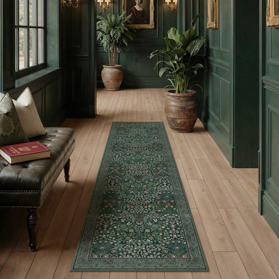 Tapis à motif floral rétro Ellis