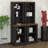 2-Piece Tall Freestanding Cabinet Set, Open Storage Bookshelf With Curved Design, Anti-Tip Device-1861905107