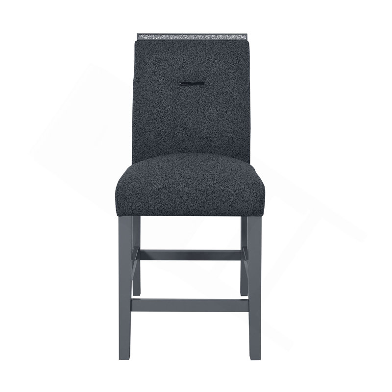 ARIYA BAR STOOLS (KIT OF 2), Dark Gray Seat/Gray Frame, 1