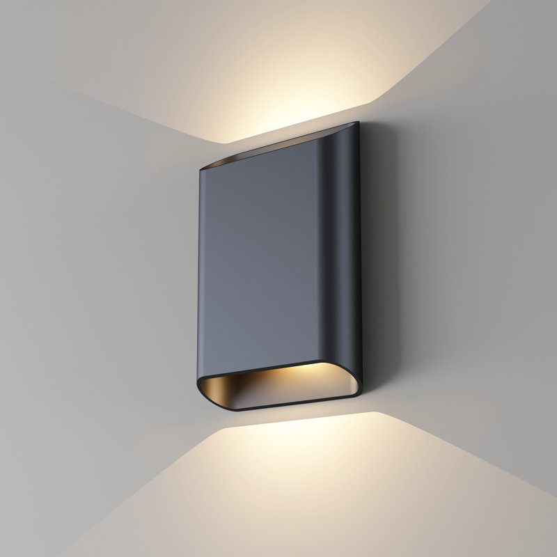 Wall Lights Outdoor Wall Sconces Led Dimmable, Up And Down Indoor Wall Light, 7.8 Inch Modern Porch Light, Ip65 Waterproof Wall Lamp For Yard