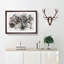 A Great Horned Owl Watercolour - Single Picture Frame Print on MDF-56740865-56740864