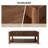 Jadida Francisco Modern 48'' W Oak Veneer Fluted Solid Wood Coffee Table with 2 Drawer-2051453492