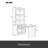 83.4"Tall Bookshelf With Writing Desk, Modern Bookcase With Study Desk, Workstation With Storage Shelf,Storage Bookcase With Open Shelves And LED Lighting For Living Room,Home Office,White