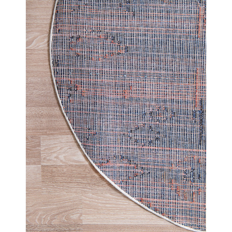 Victorville Abstract Indoor Rug, Round 7'