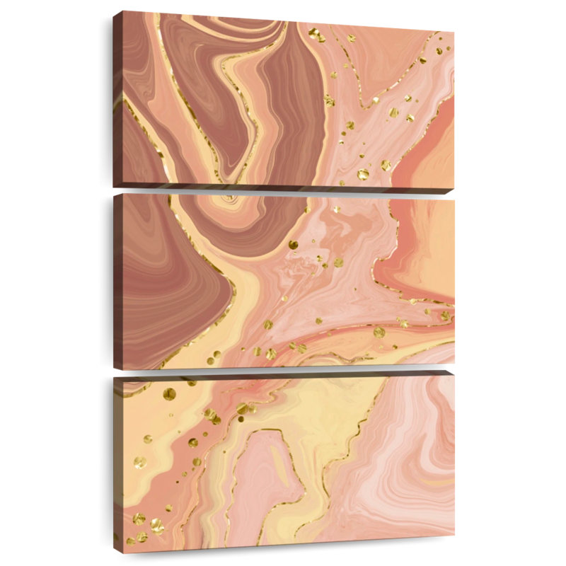 Marbre liquide Avery brun or, H 38 po x l 24 po