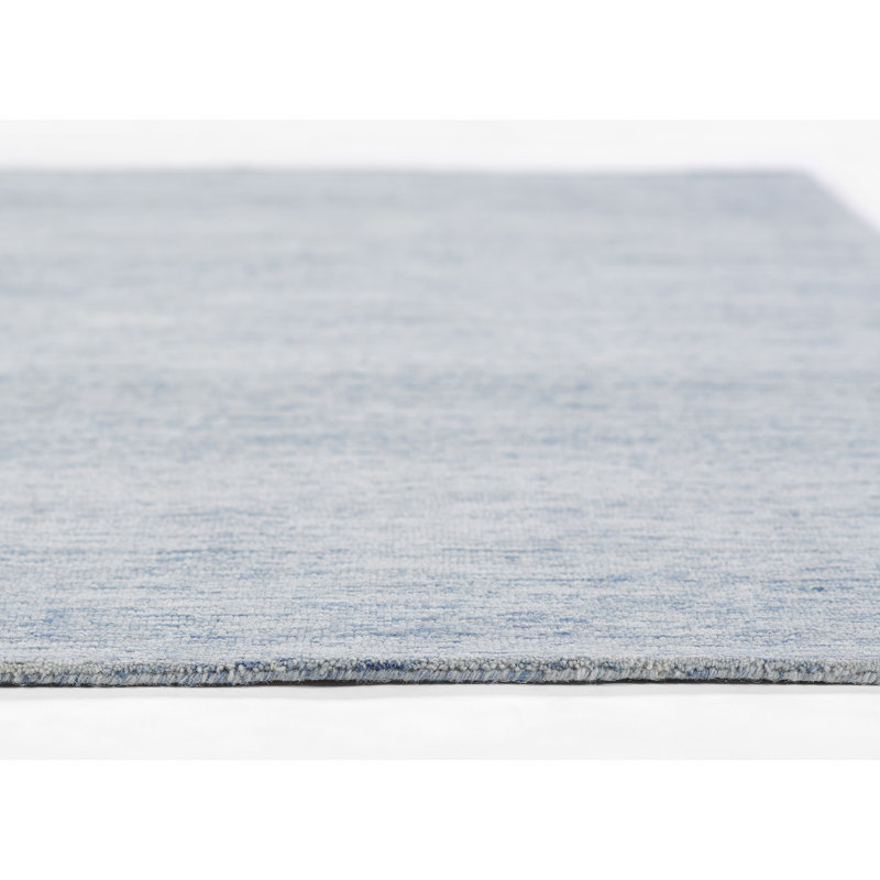 Criston Handmade Tufted Wool Light Blue/Sand Area Rug, Rectangle 2' x 3'