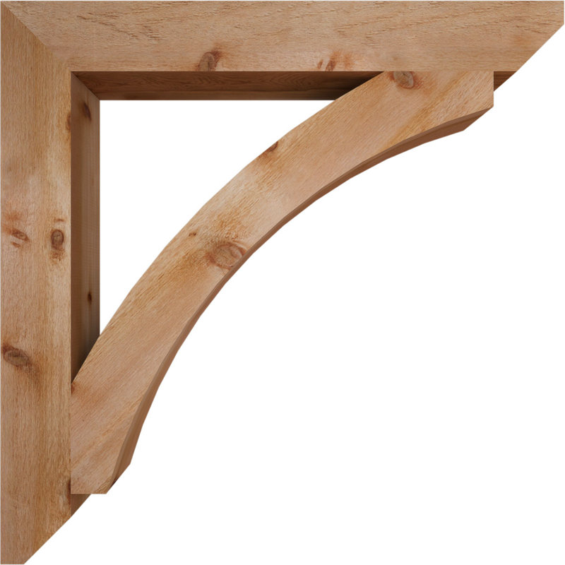 H 6 po x P 6 po Support en bois / corbeau, Cèdre rouge, H 48 po x l 6 po x P 48 po