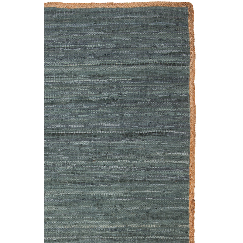 Tapis gris en coton tissé à la main Zeitler, Tapis de couloir 2 pi 3 po x 8 pi