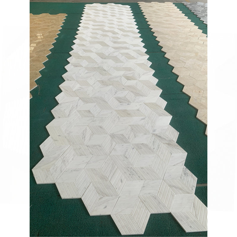Marbre / carrelage, Blanc / naturel