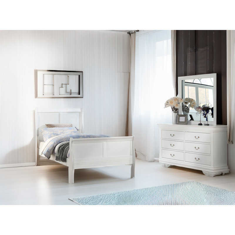 Ensemble de chambre à coucher Julianis, Grand, Blanc