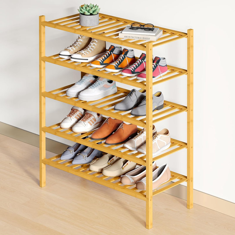 5 Tier Bamboo Shoe Rack