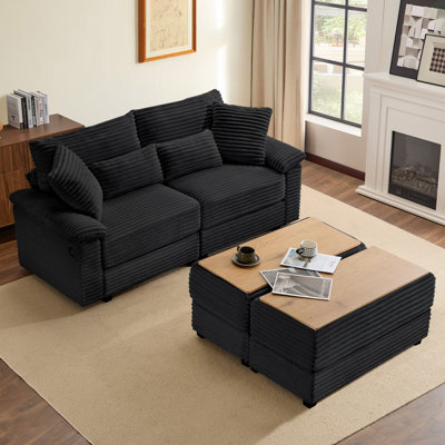 Canapé modulaire rembourré Corduroy