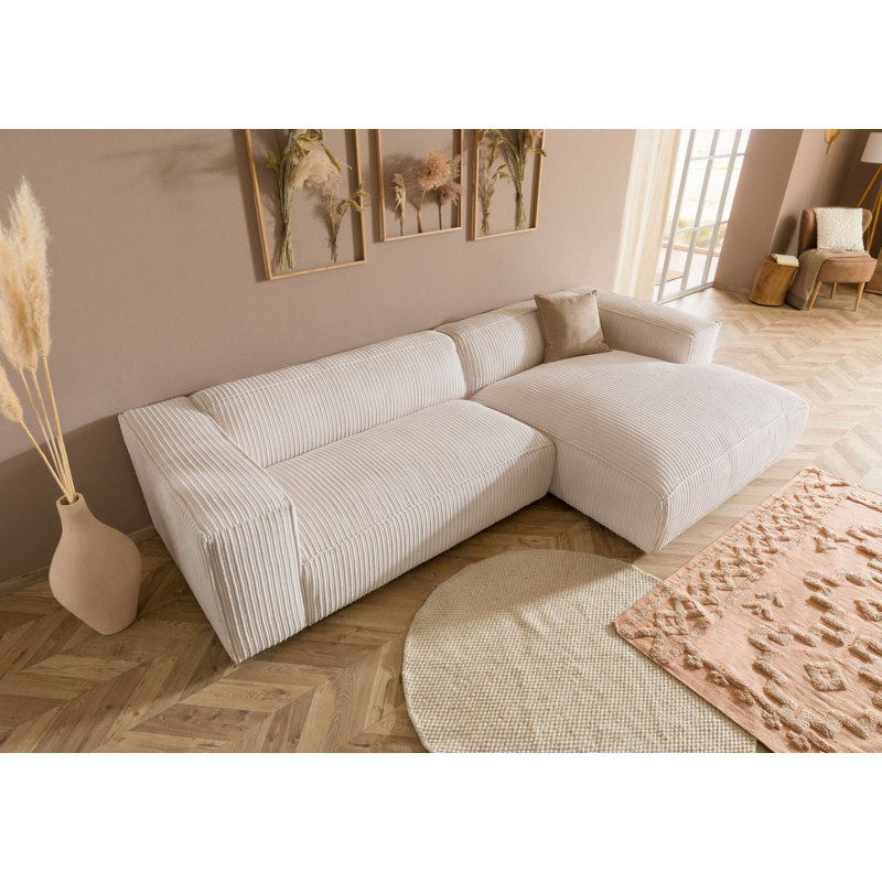 VALENCIA 3 Seater Corner Sectional, Right -sided, Ivory coloured