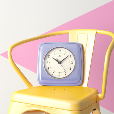 Orrwell Square Plastic Wall Clock 9.25 Inches