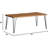 Oppelo Acacia Solid Wood Top Metal Base Dining Table