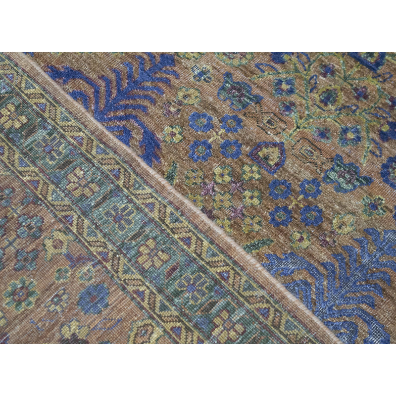 Hand Woven Silk and Wool Area Rug