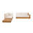 Witt 5-Person Solid Wood Outdoor Sectional With Ottoman