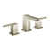 Moen 90 Degree 8 in. Widespread 2-Handle Mid-Arc Bathroom Faucet Trim Kit in Chrome (Valve Not Included)