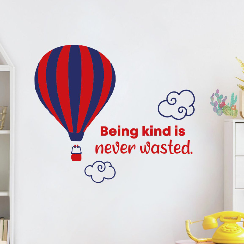 Décalcomanie murale en vinyle "Being Kind", H 27 po x l 30 po x P 0,05 po