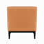 Fauteuil d'appoint rembourré en cuir avec dossier de siège en bois massif et luxueux pour salon 1 pièce-2044556975