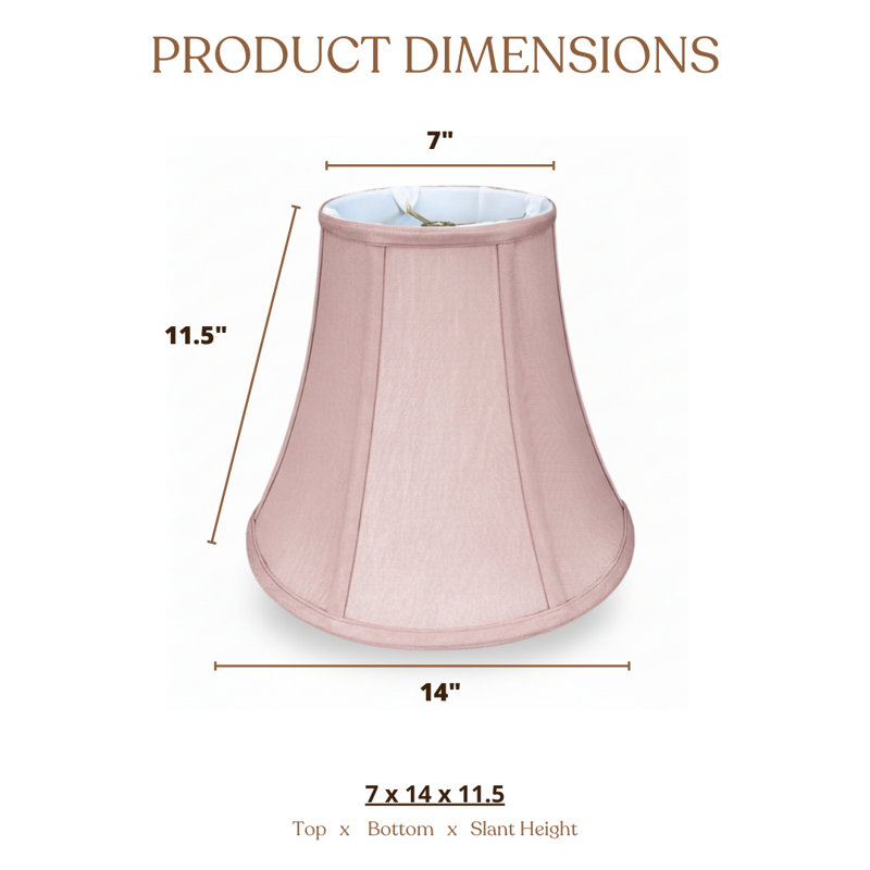 Ensemble de 2 abat-jour de base Royal Designs, Inc., H 11,5 po x l 14 po x P 14 po, Rose