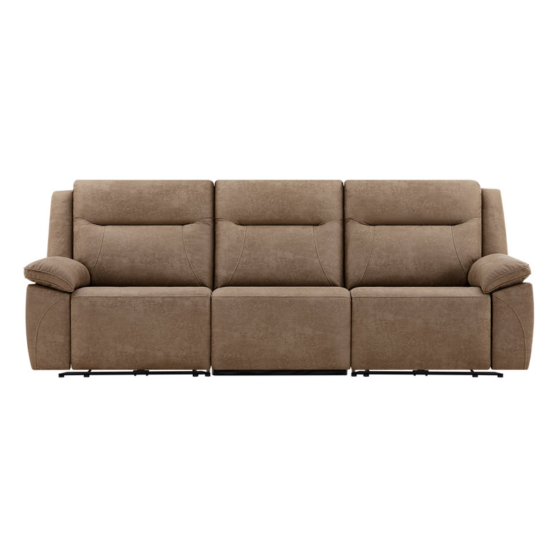 Jagger 3 - 109'' Piece Power Reclining Sofa, Splash Light Brown Polyester