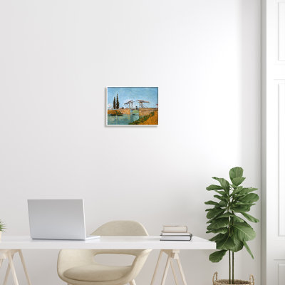 «Brug Bij Langlois Vincent Van Gogh Classic Bridge» par One1000paintings, peinture sur toile à cadre flottant