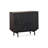 Retro Black Solid Wood Accent Cabinet