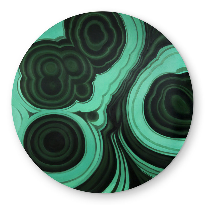 Malachite Stone Round Outdoor Area Rug | Bedroom Decor