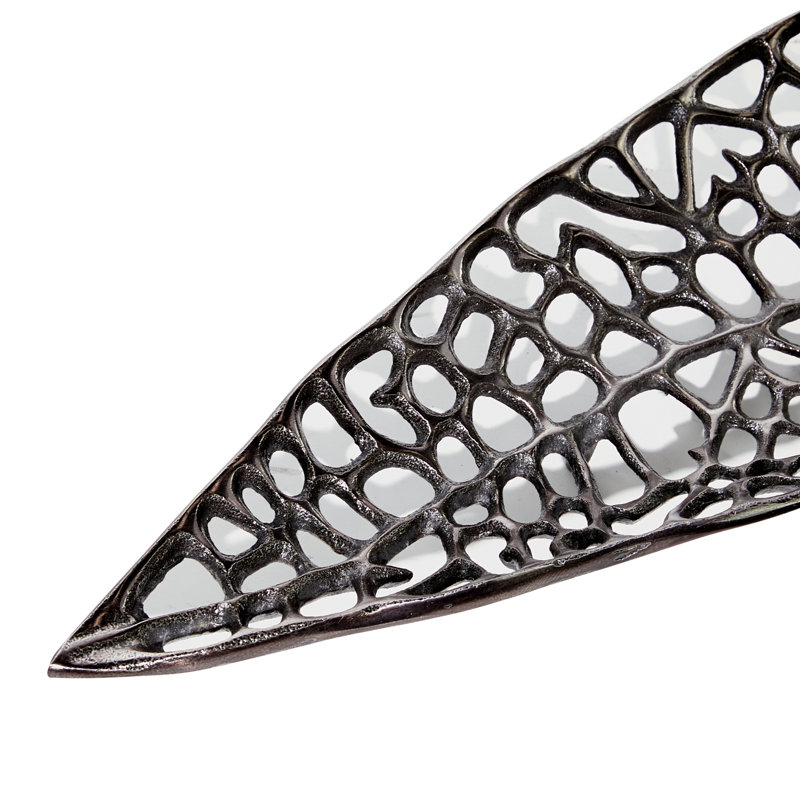 Ensemble de plateaux décoratifs en aluminium, Noir