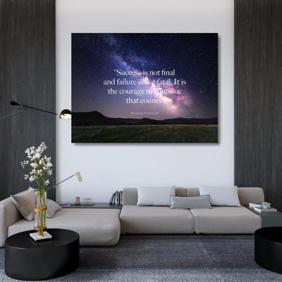 Trinx ArtsyQuotes Gallery Wrapped Canvas Art: Winston Churchill Quote: Success is Not Final