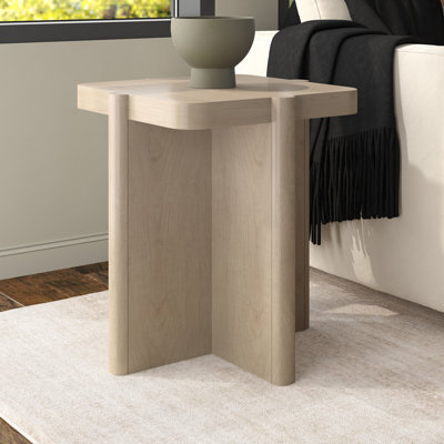Laguna 20" Wide Square Side Table in Alder White