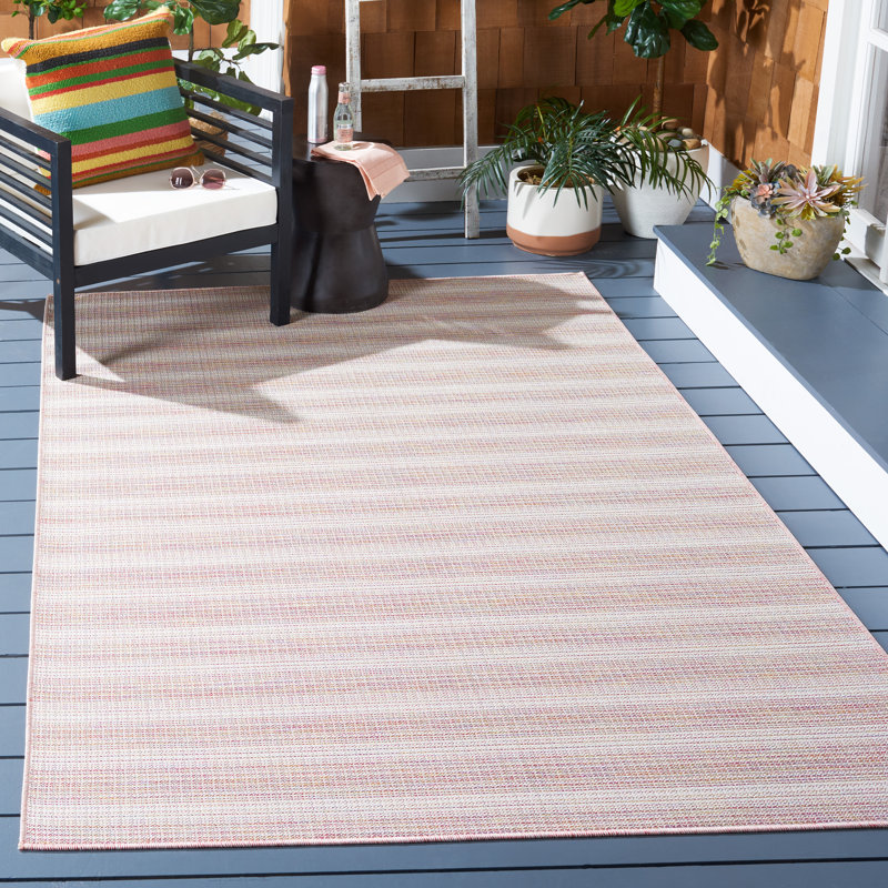 Tapis d'intérieur / extérieur tissé à la machine Adelin, Rectangle 9 pi x 12 pi