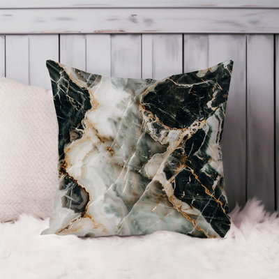 Abstract Geode Pattern Marble IX Modern Throw Pillow Cover