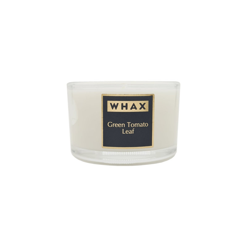 Green Tomato Leaf Scented Jar Candle with Glass Holder