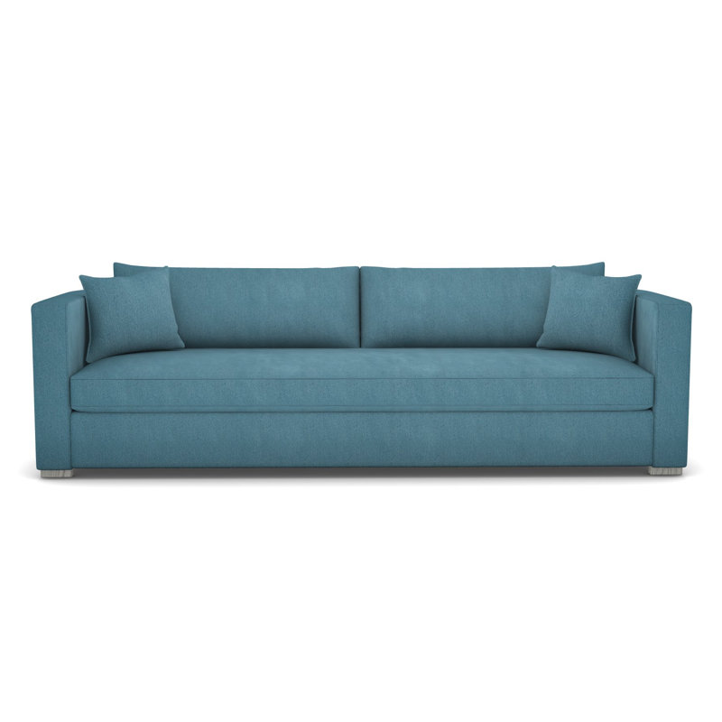 Brandt Bench Seat Extended Sofa, Dove Gray, Ian Lagoon