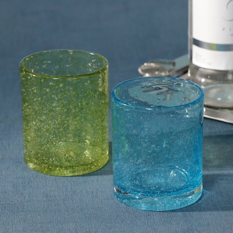 Verres à bulles Antibes, ensemble de 4, Vert