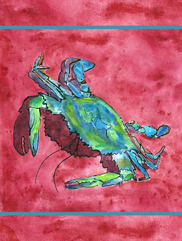 Drapeau de jardin à 2 côtés crabe