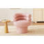 Chaise de coiffeuse pivotante 360 ° Chaise pivotante ronde Chaise de coiffeuse pour salon, chambre à coucher ou petit espace, rose-1067142918