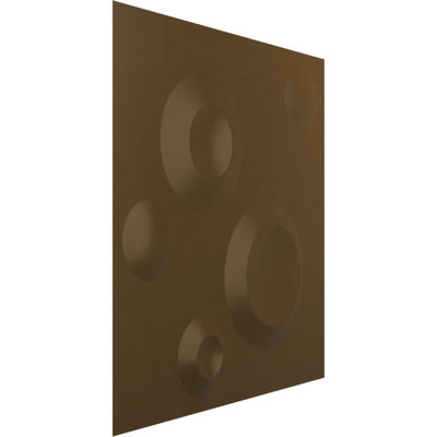 Panneau mural 3D décoratif EnduraWall 11 pi 7 po x l 11 7/8 po, bronze champagne métallique (couvre 0,98 pi2)