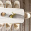 Ensemble de salle à manger rectangulaire 6/8/10 places, table de salle à manger rectangulaire en pierre, piédestal double en bois massif avec chaises rembourrées en similicuir-897530798-897530799-897530807