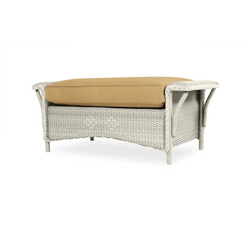 Nantucket Outdoor Ottoman, Beach Natural, Linen